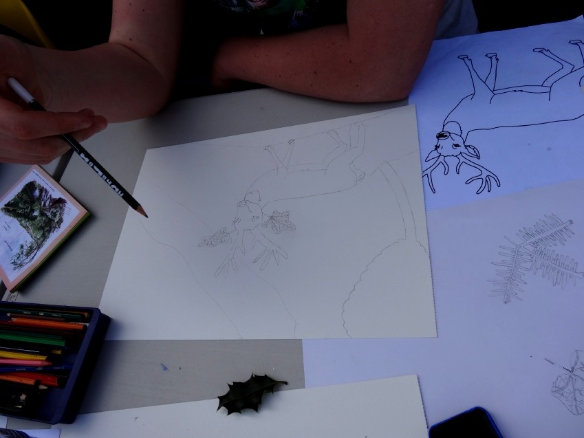 Dessin d'imagination mêlant animal/végétal/minéral