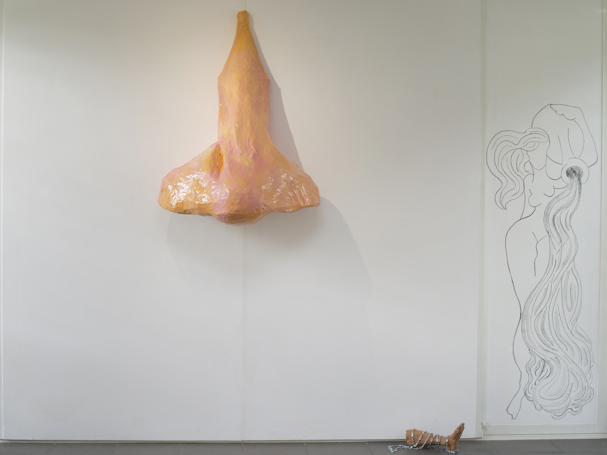 Vues de l'xposition Anaïs Touchot, J'y laisserai ma vieille peau. Photo : Vincent Malassis