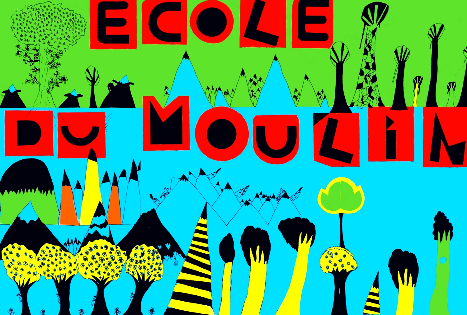 Logo de l'école du Moulin à Saint-Uniac. Photo : Marine Bouilloud