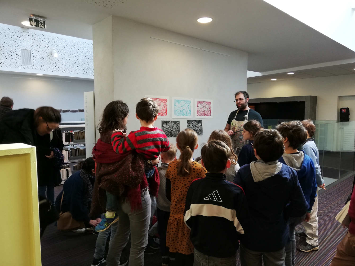 Atelier sérigraphie " La boîte à papillons" avec l'artiste Julien Duporté