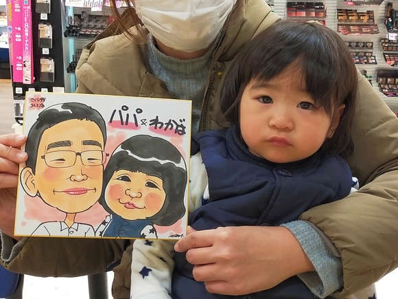 岩手県で行った似顔絵イベントで描いた女の子