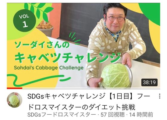 SDGsキャベツチャレンジ【1日目】SDGsフードロスマイスターのダイエット挑戦