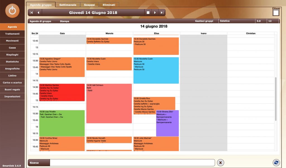 Agenda estetista - agenda parrucchiere