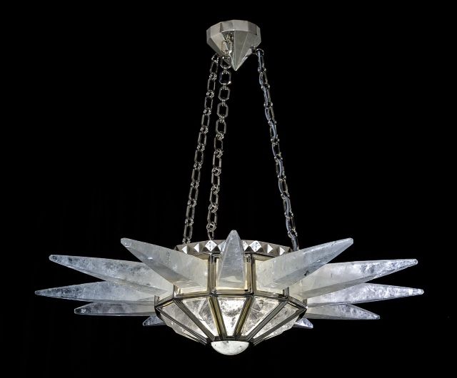 rock Crystal chandelier.Alexandre VOSSION DESIGN