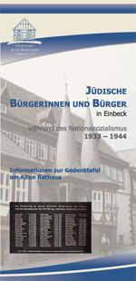 Flyer über die ehemaligen jüdischen Bürger von Einbeck