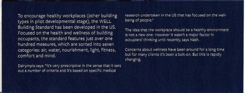 Bruceshaw, summary of the WELL Building Standards