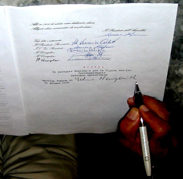 Firma del Verbale Costitutivo