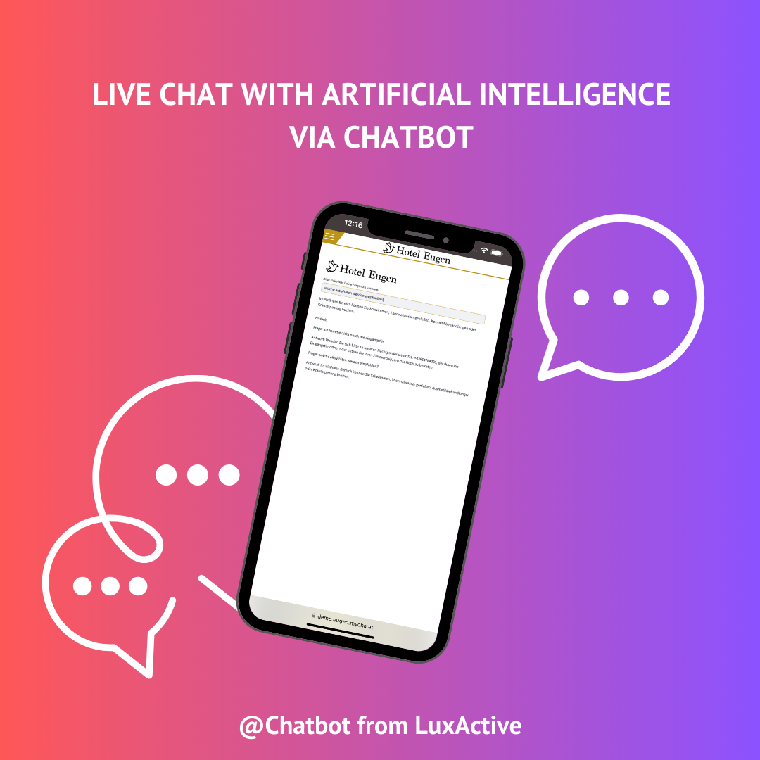 LuxActive's AI chatbot helps answer questions to your own data