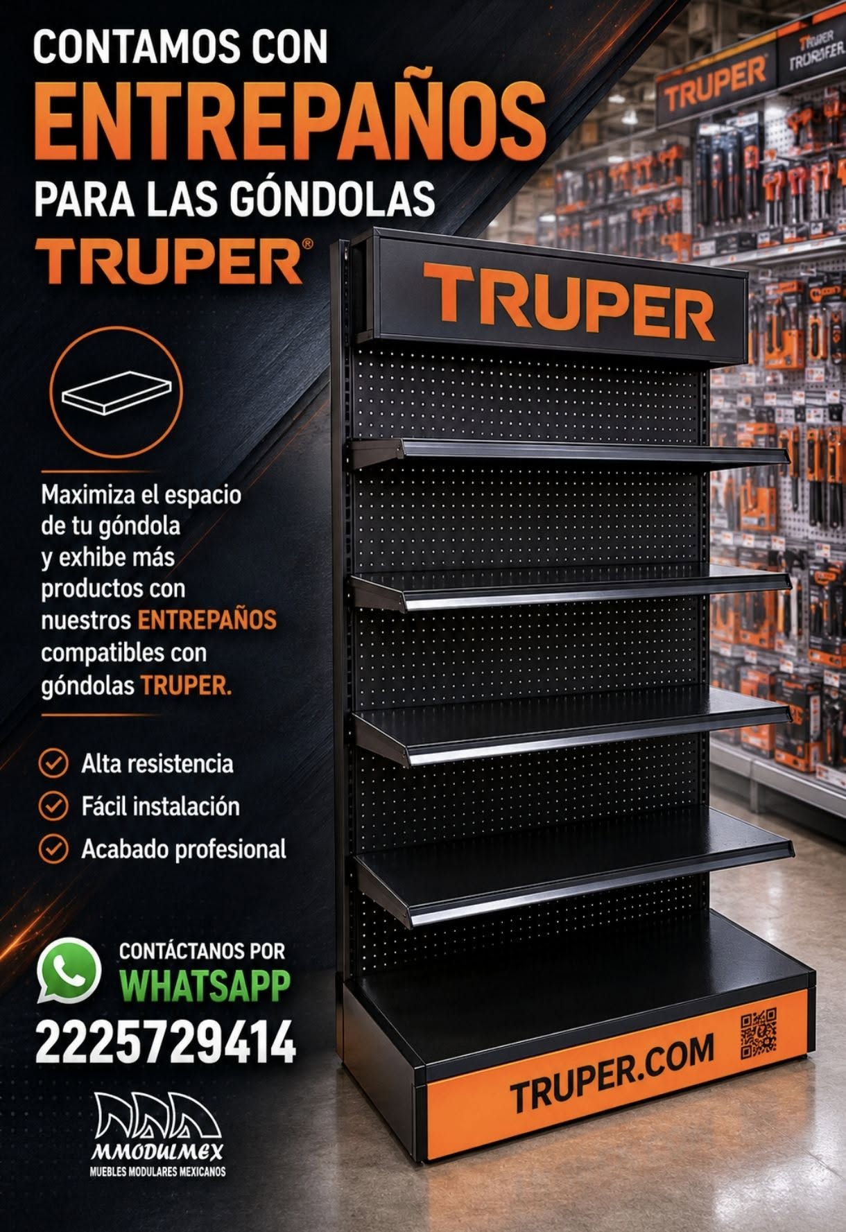 Entrepaños para góndolas truper