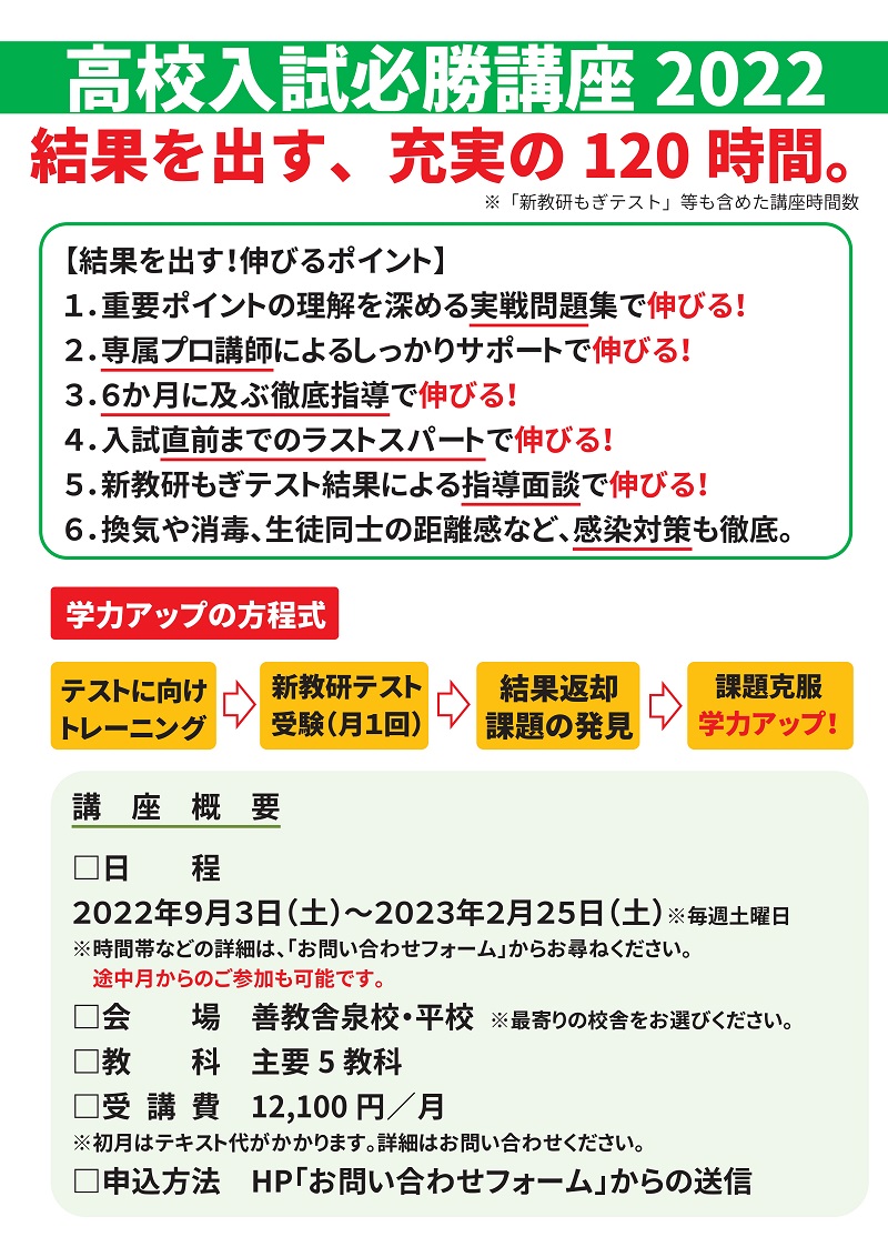 福島県新教研もぎテスト5回分 入試直前！ 新教研もぎテスト結果表