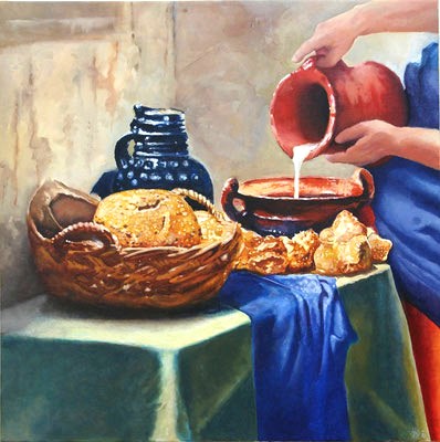 Study of the Milkmaid by Johannes Vermeer 