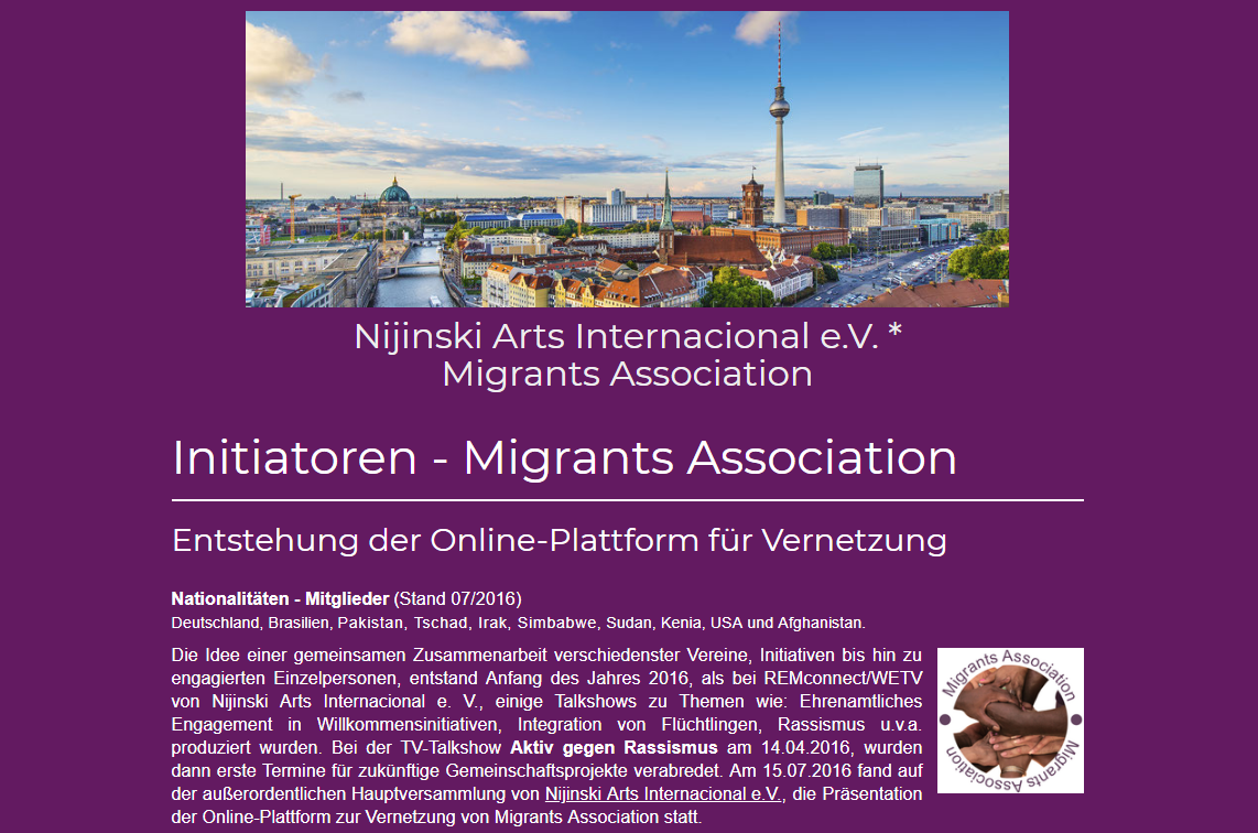 Nijinski Arts Internacional e. V. - Migrands Association (2016)