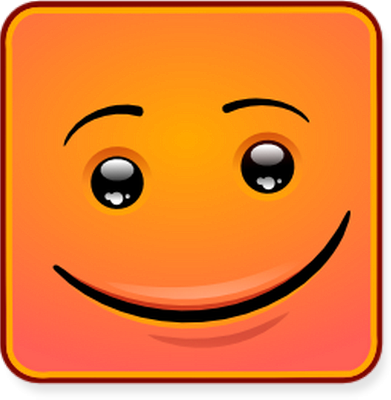 smiley carré - émoji - émoticônes - smiley émoticône émoji cartoon clipart illustration - artémotic