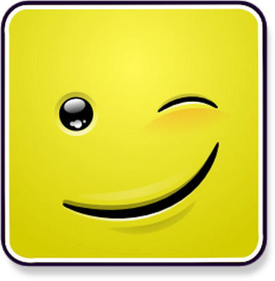 smiley carré - émoji - émoticônes - smiley émoticône émoji cartoon clipart illustration - artémotic