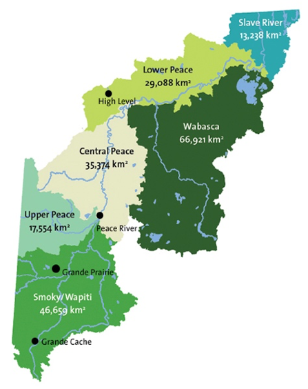 Peace River Alberta Map The Peace River Watershed - Mighty Peace Watershed Alliance