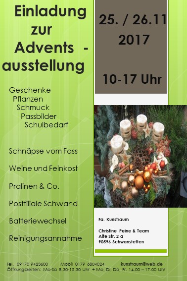 Wir freuen uns jetzt schon auf unsere nächste Adventsaustellung.