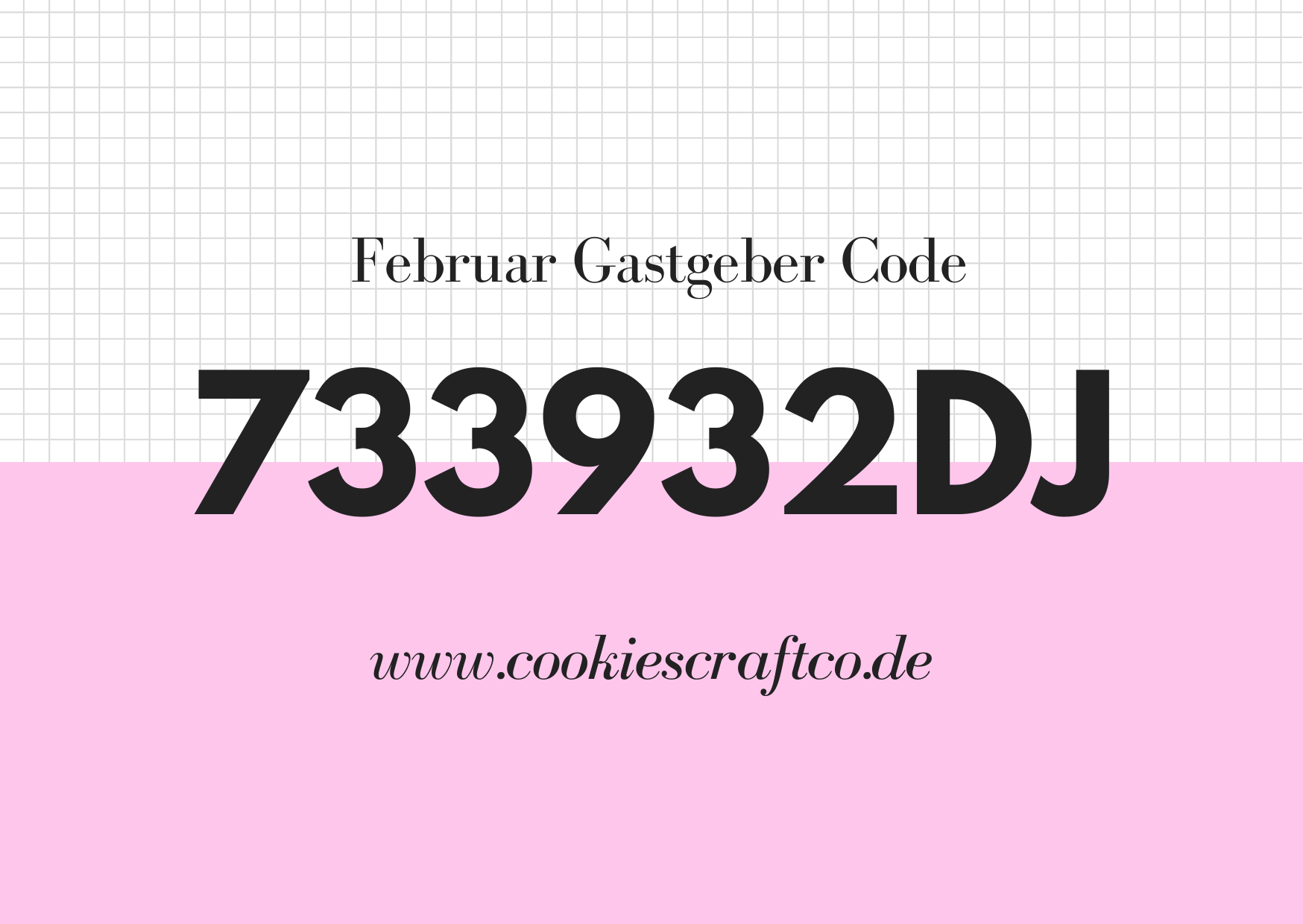 Februar - Gastgebercode 733932DJ
