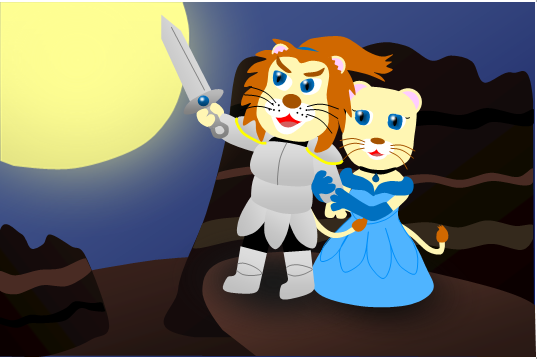 ライオンイラストコンテスト～ライオンの騎士と姫～