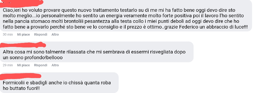 Testimonianza trattamento "infinito", a distanza