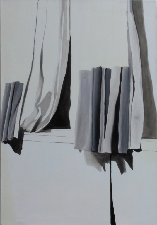 "N.Y Curtains" 135x95cm Oil on paper mounted on canvas