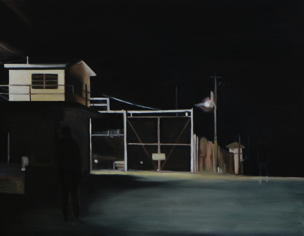 Escape 92x73cm, oil painting on paper mounted on canvas