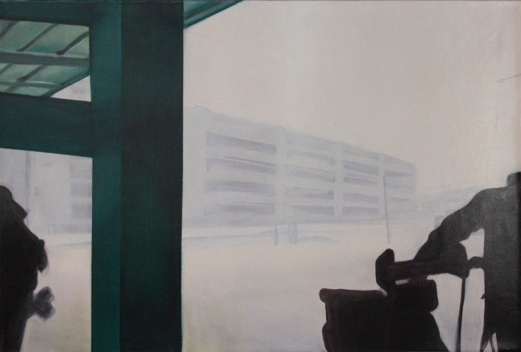 "Airport II" 40M (100x65cm) Oil on paper mounted on canvas