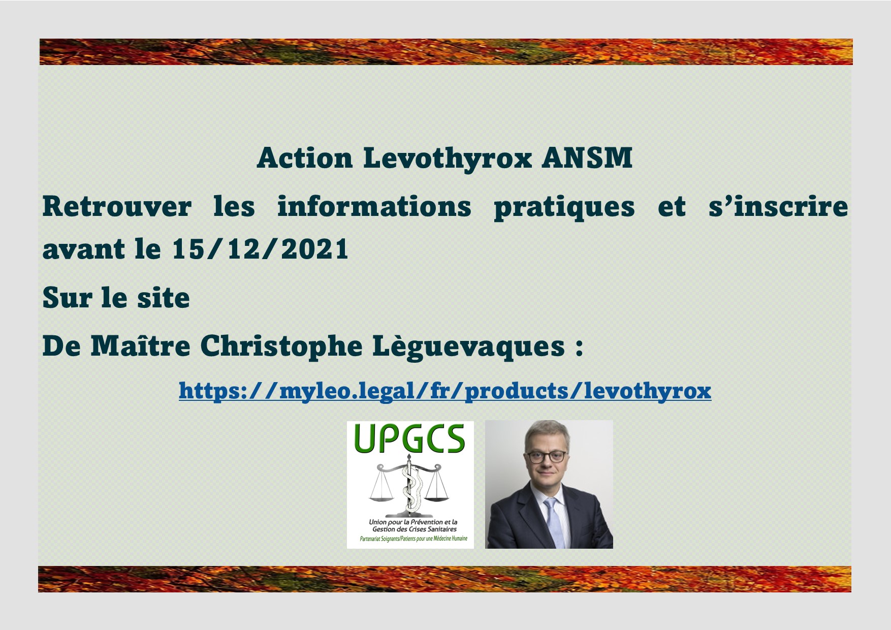 Affaire Levothyrox , une action contre l'ANSM , toutes les informations