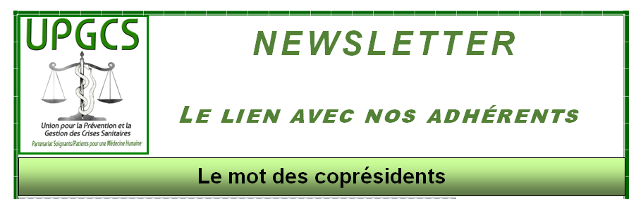 Retrouvez les newsletter de l'UPGCS