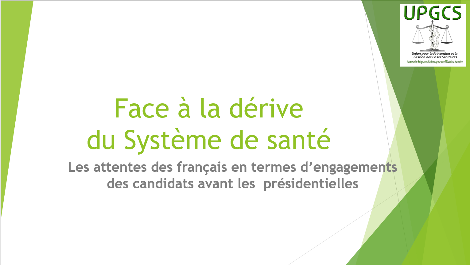 Face à la dérive  du Système de santé , les attentes des Français en termes d’engagements des candidats avant les  présidentielles