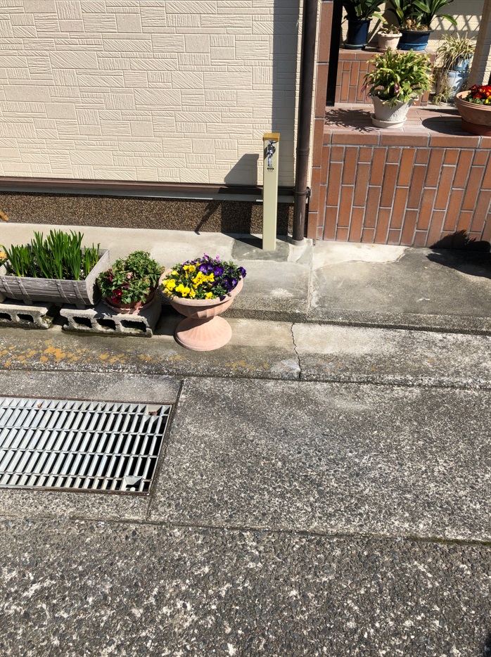 住宅改修|散水栓から立水栓の変更工事事例