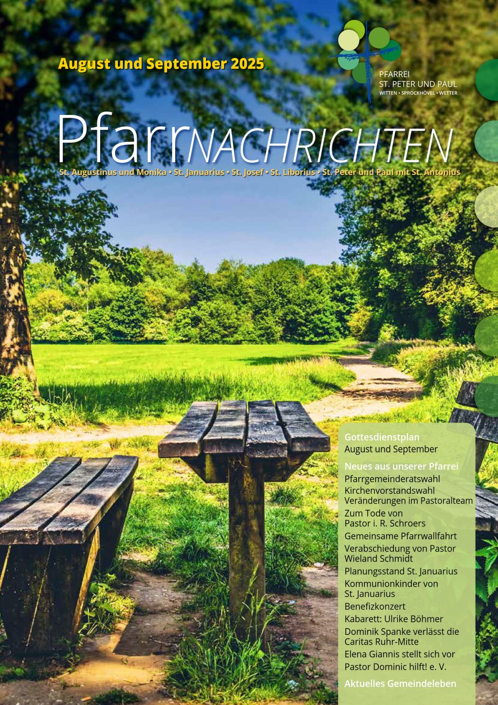 Pfarrnachrichten August/September 2025