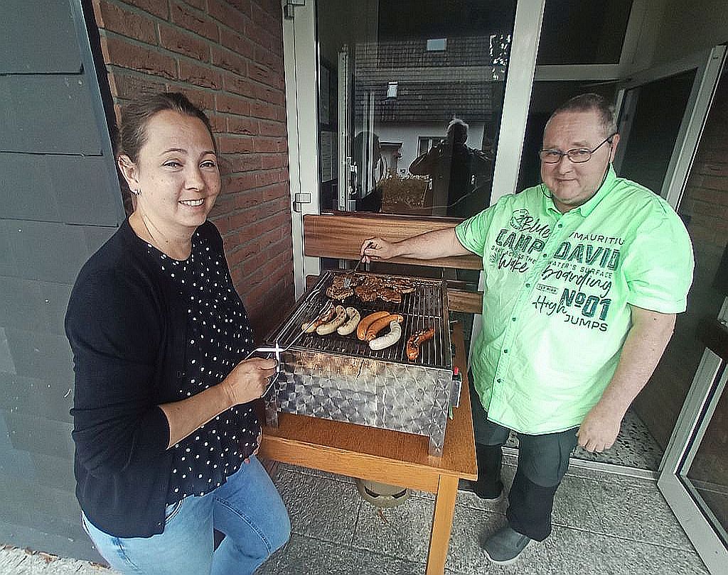 Grillen in Pastors Garten