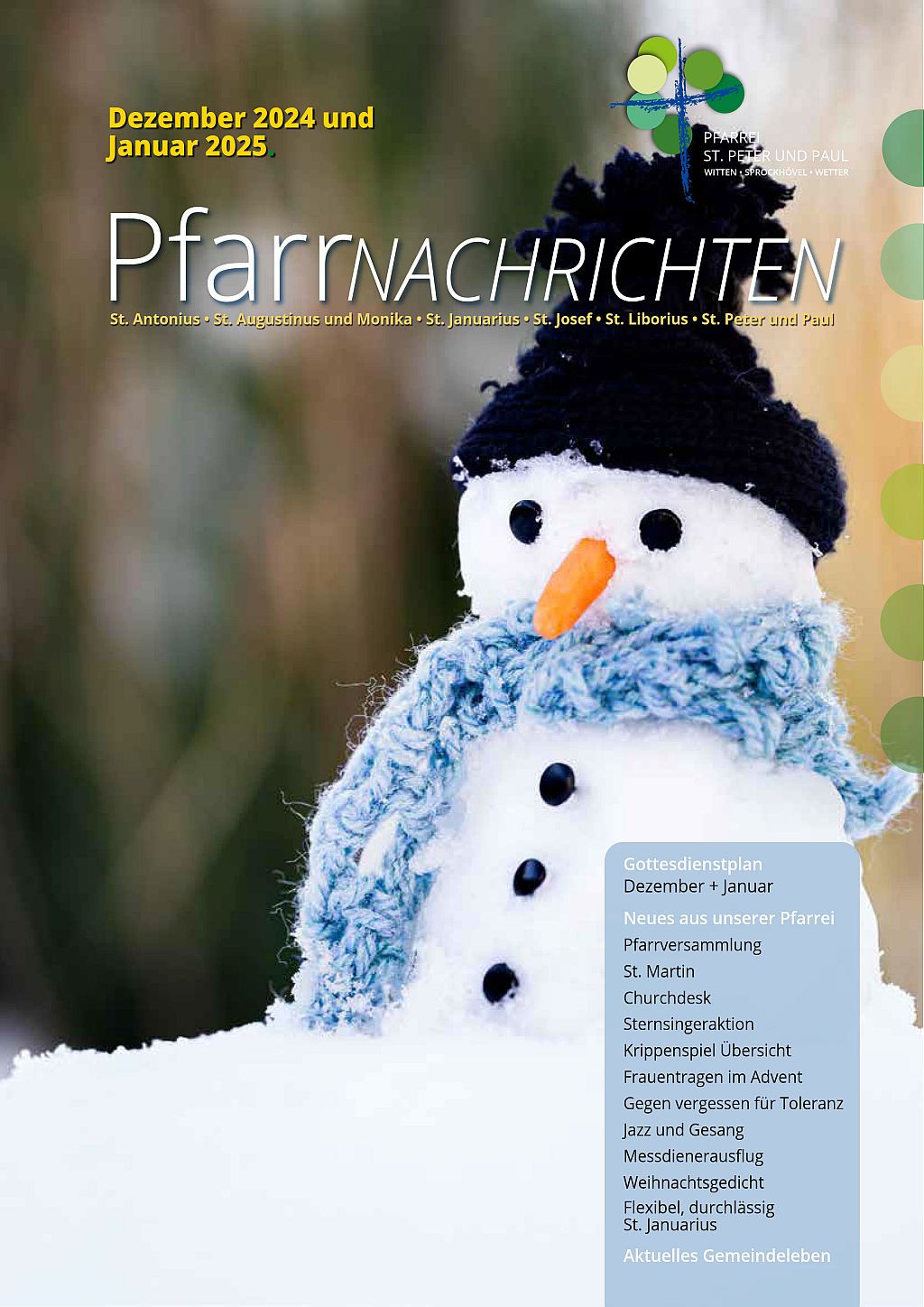 Pfarrnachrichten Dez. 2024 bis Jan. 2025