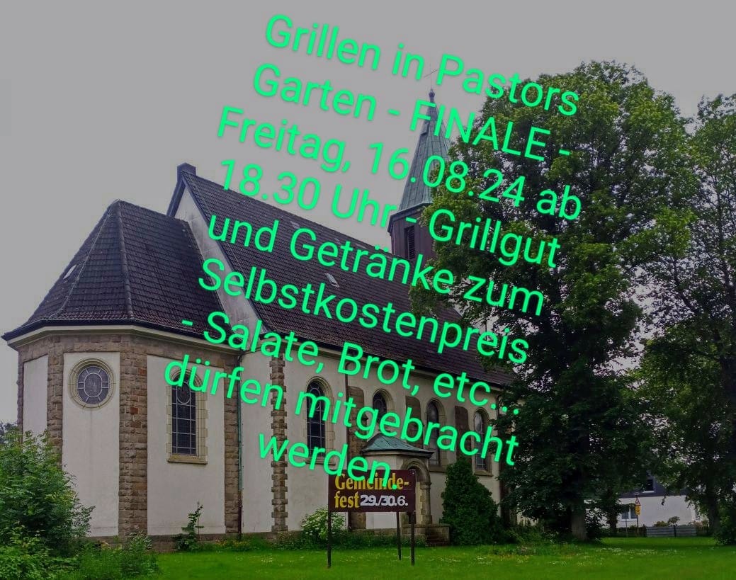 Grillen in Pastors Garten