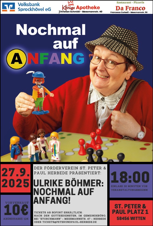 Kabarett mit Ulrike Böhmer in St. Peter und Paul