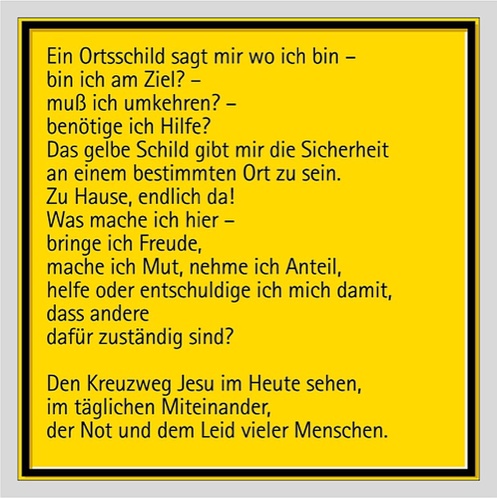 Außergewöhlicher Kreuzweg am Kindergarten