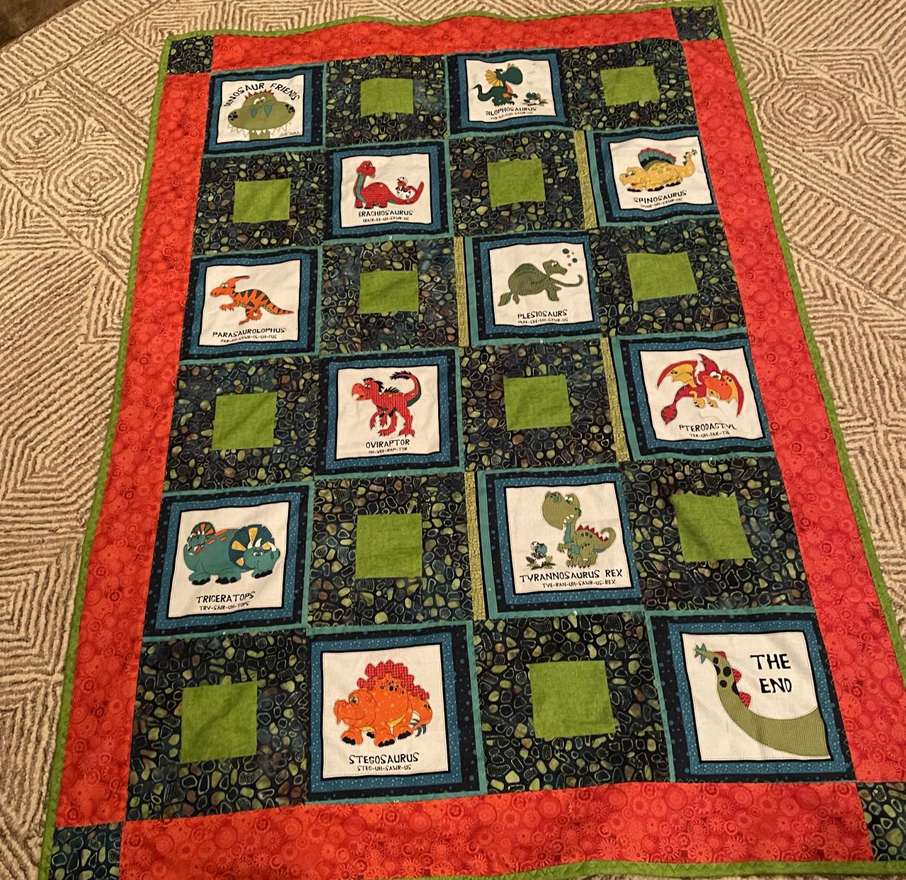 Dinosaur quilt