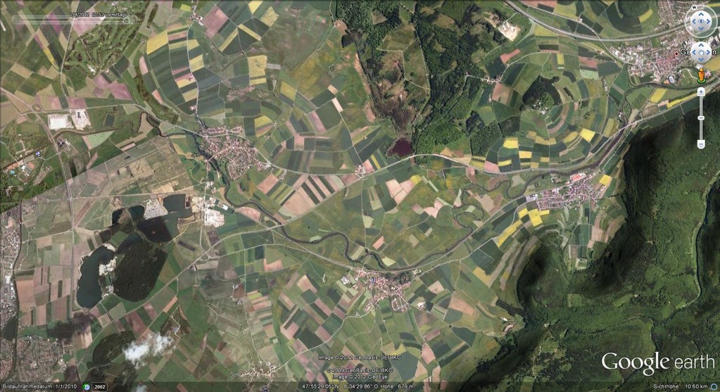 Gesamtübersicht Wasservogelzählung  (Quelle:Google Earth)