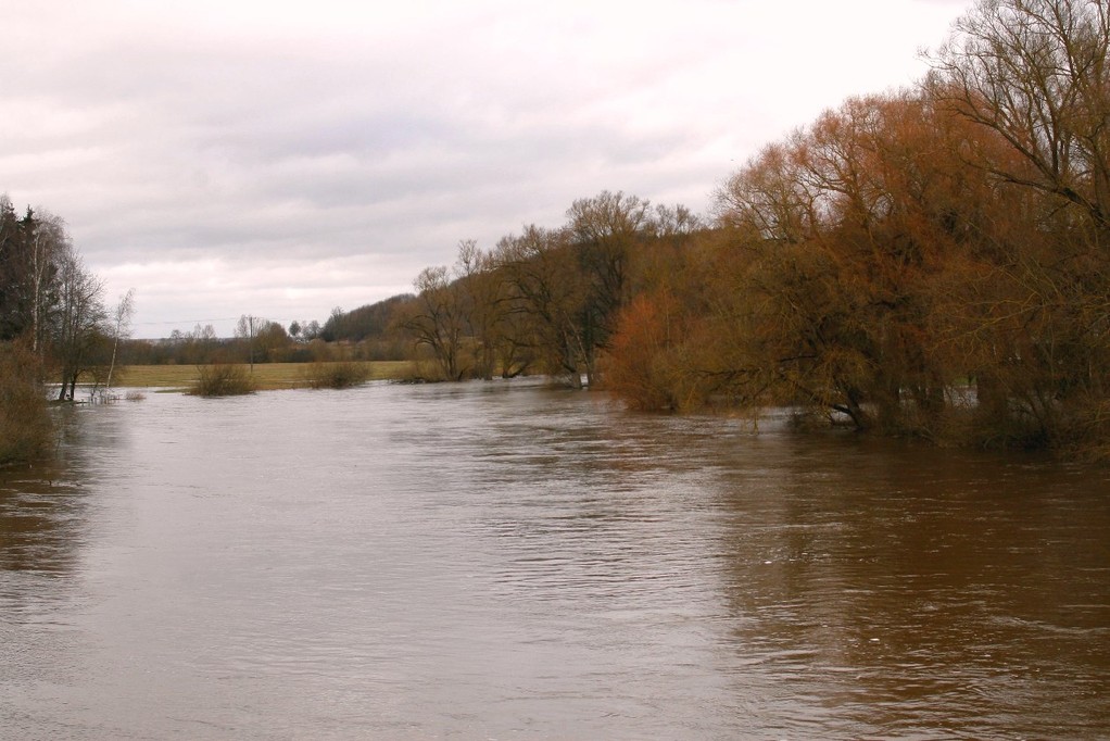 derselbe Blick bei Hochwasser