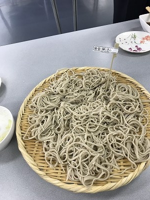 安定したそば打ちです。Iさん、なめらかで美味しかったです。