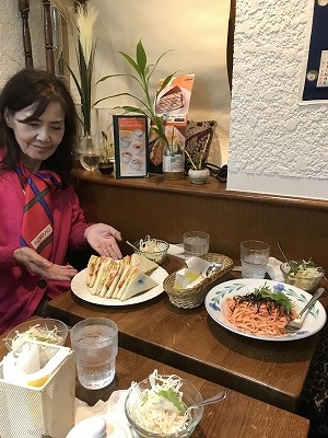 大口駅で解散後、予約した駅前のカフェ「コロラド」でランチをしました(^^♪ ホッと一息(^^)/