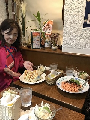 大口駅で解散後、予約した駅前のカフェ「コロラド」でランチをしました(^^♪　ホッと一息(^^)/