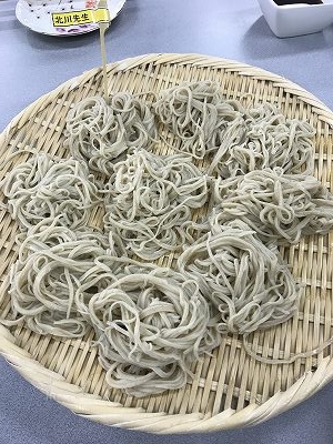 北川先生の打った蕎麦(夏の新蕎麦)(^^♪