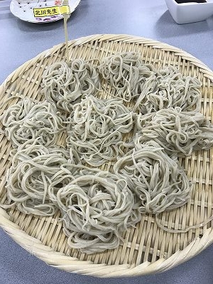 北川先生の打った蕎麦（夏の新蕎麦）(^^♪