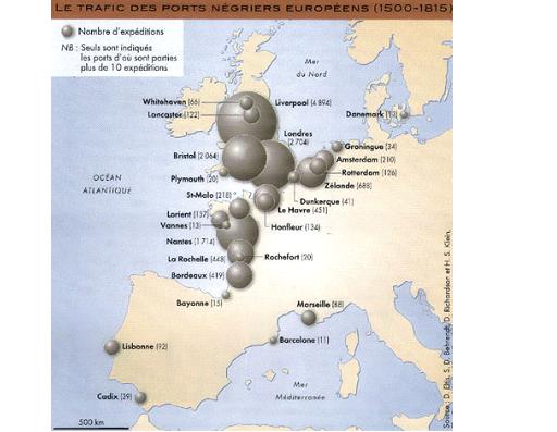 Le trafic des ports négriers européens (1500-1815)