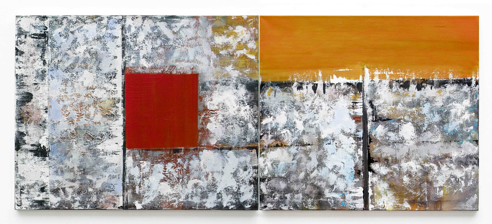 Thomas Jüptner  © untitled (diptych) 2001 80 x 199cm oil / canvas (sold)