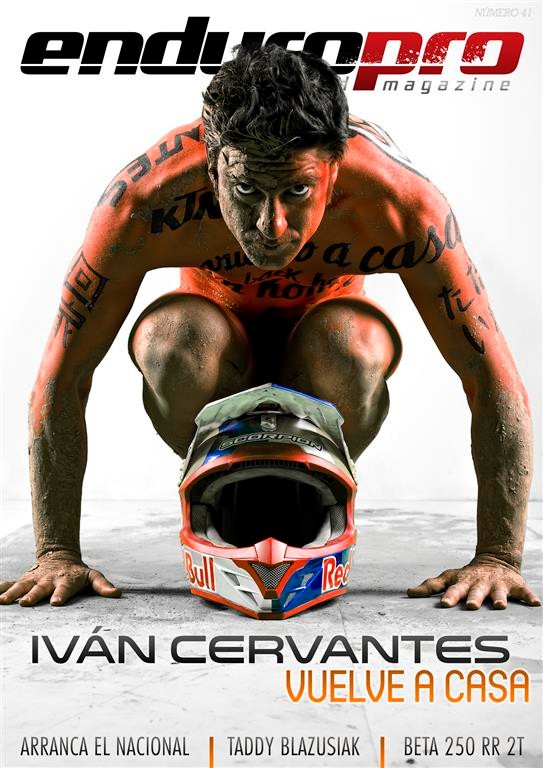 Body Painting realizado por Fernando Santos para la portada de la revista ENDUROPRO. Modelo: Ivan Cervantes 5 veces campeón del Mundo de Enduro