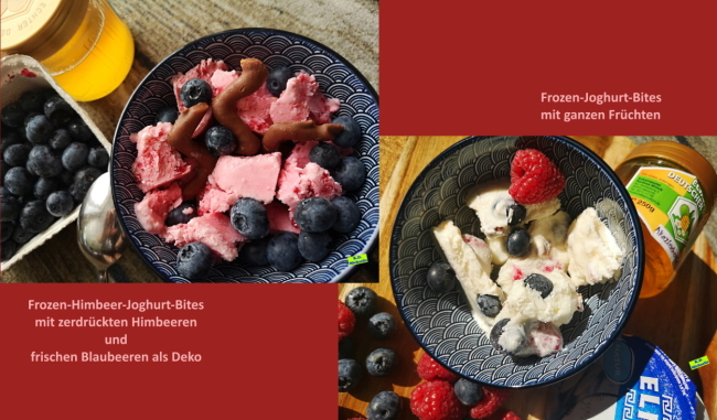 Süße Verführung 1: Frozen-Joghurt-Bites / Frozen Himbeer-Joghurt-Bites