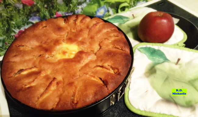 Dinkel-Dreams 4: Apfelkuchen-Variation mit Vanillepudding