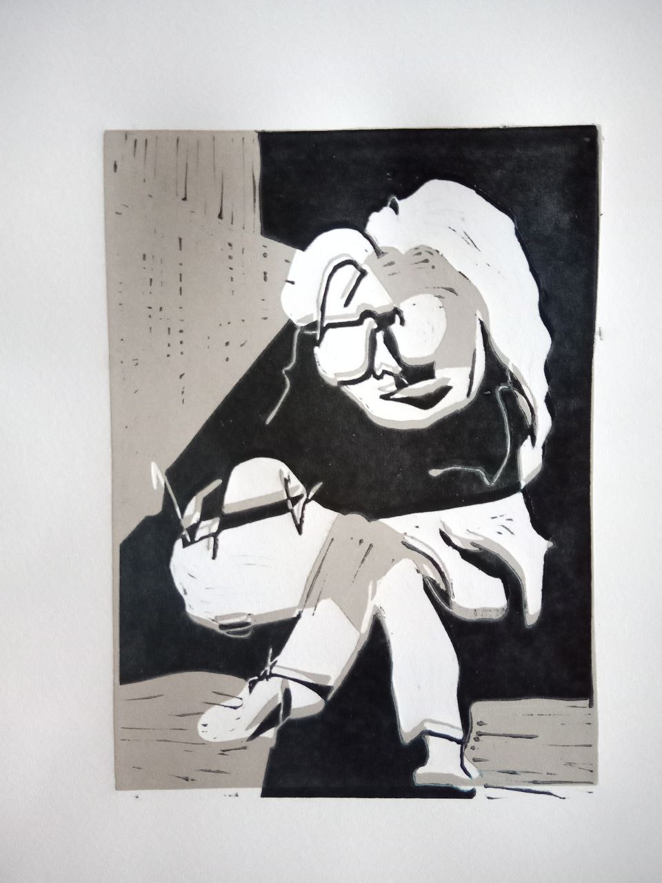 julia, 2024, 15 x 21cm, linoldruck